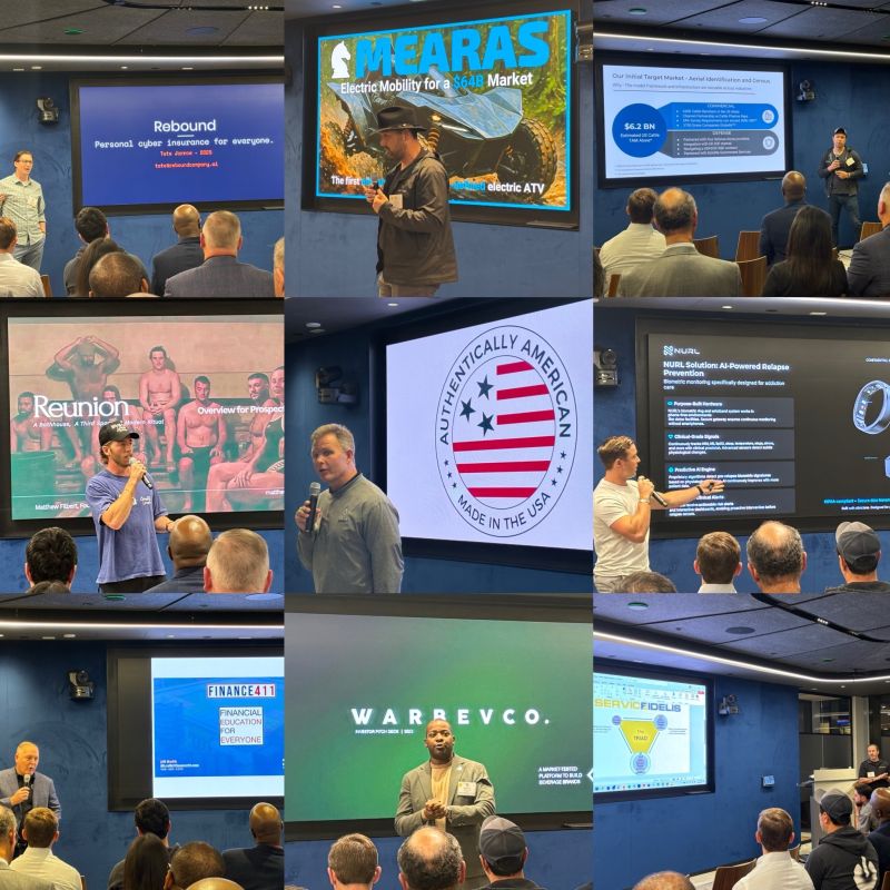 Founders pitching at the WPAOG Entrepreneur Roadshow, One Bryant Park, October 2025